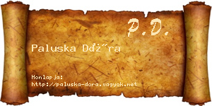 Paluska Dóra névjegykártya
